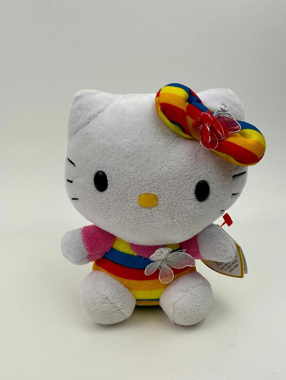 Ty Beanie Baby Vintage “Hello Kitty” the Striped Hello Kitty Plush (5.5 inch)